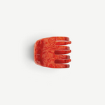KABE SHOP INC mini claw hair clip in a glossy red marbled Italian bio-acetate finish