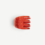 KABE SHOP INC mini claw hair clip in a glossy red marbled Italian bio-acetate finish