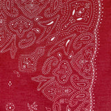 KABE SHOP INC Rylie Skirt featuring a detailed red and white bandana print with intricate paisley patterns.