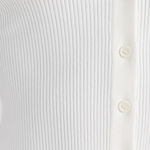 KABE SHOP INC white ribbed Craftsman Sweater cardigan with matching buttons