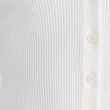 KABE SHOP INC white ribbed Craftsman Sweater cardigan with matching buttons