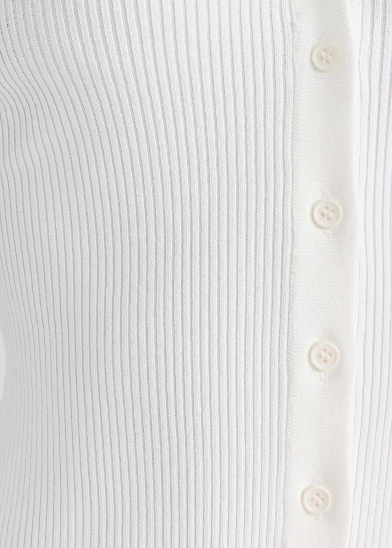 KABE SHOP INC white ribbed Craftsman Sweater cardigan with matching buttons