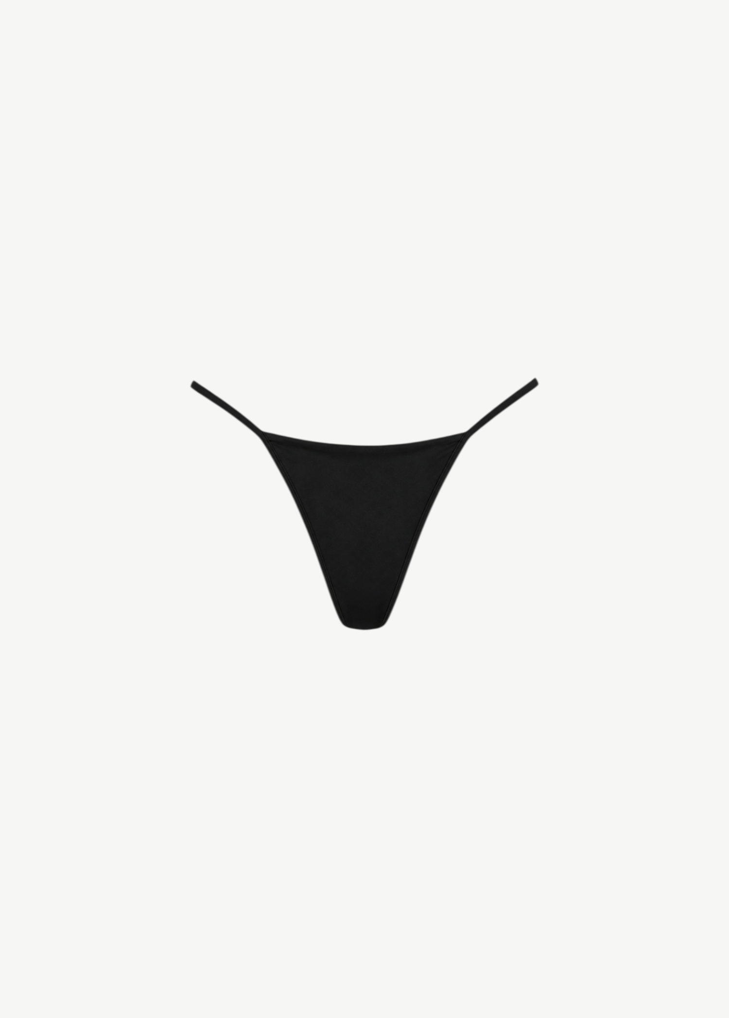 KABE SHOP INC Copa Bottom in black with a micro-cut, high-leg silhouette and slim side straps.