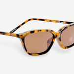 KABE SHOP INC Libby sunglasses with a bold angular tortoiseshell acetate frame and brown lenses