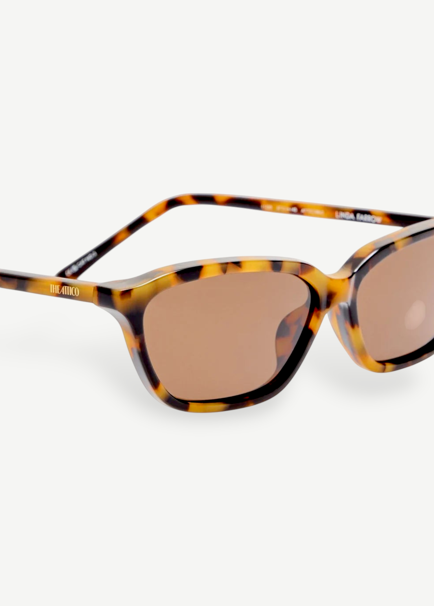 KABE SHOP INC Libby sunglasses with a bold angular tortoiseshell acetate frame and brown lenses
