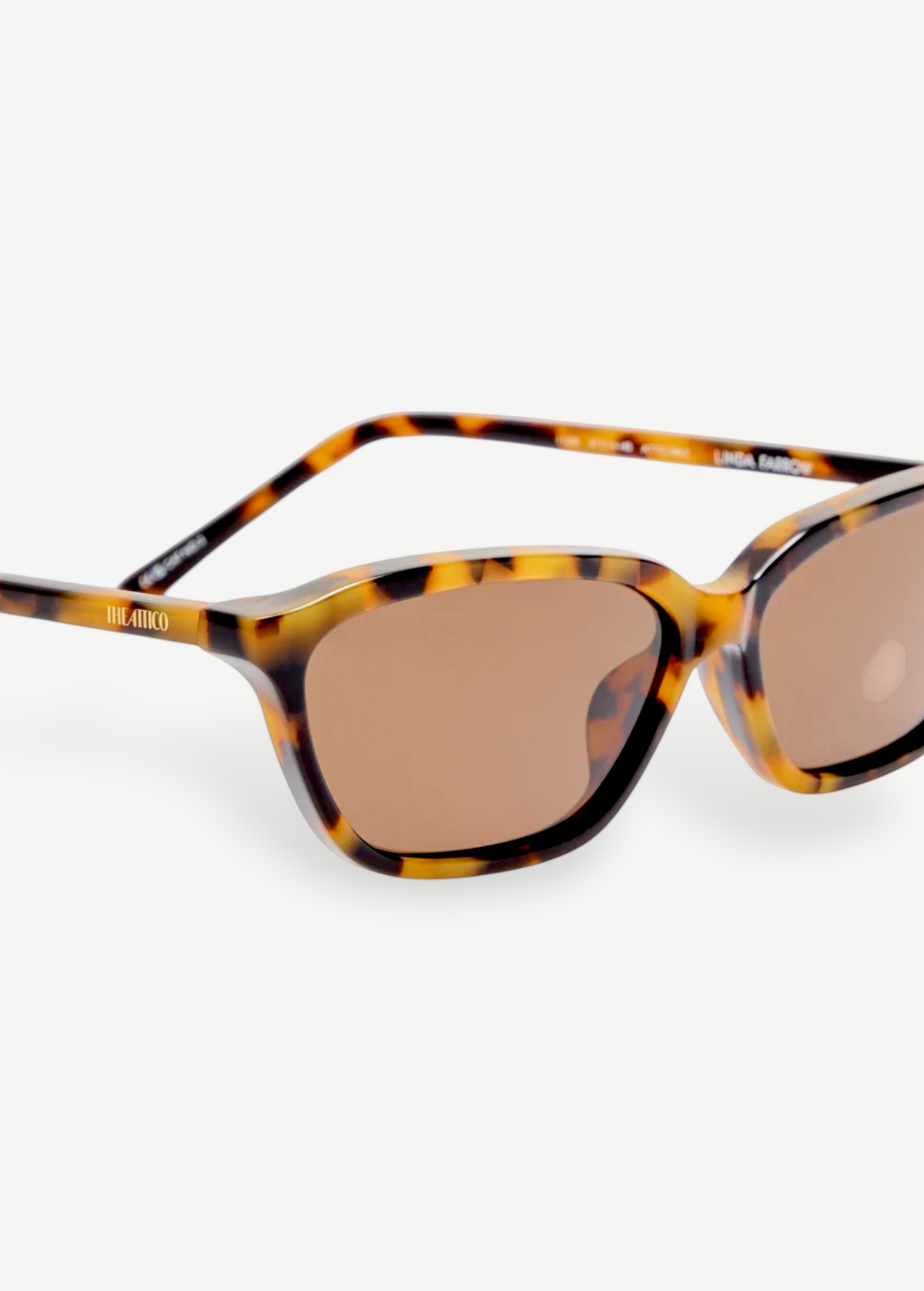 KABE SHOP INC Libby sunglasses with a bold angular tortoiseshell acetate frame and brown lenses