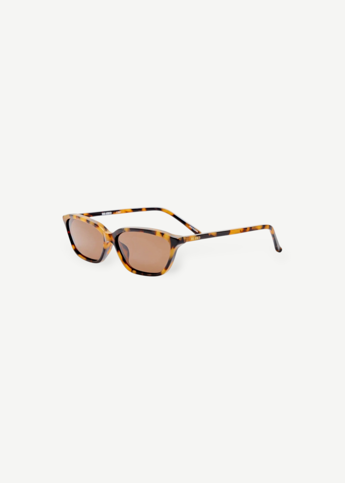 KABE SHOP INC Libby sunglasses with angular tortoiseshell acetate frames and brown lenses in a side profile view.