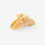 KABE SHOP INC Midi Heirloom hair claw in a light peach marbled Italian acetate with a double-walled design.