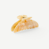 KABE SHOP INC Midi Heirloom hair claw in a light peach marbled Italian acetate with a double-walled design.