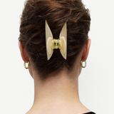 KABE SHOP INC Midi Heirloom claw clip in cream acetate holding hair in an elegant updo