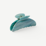 KABE SHOP INC Midi Heirloom hair claw in marbled teal Italian acetate with reinforced hardware