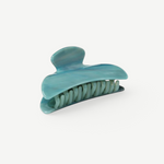KABE SHOP INC Midi Heirloom hair claw in marbled teal Italian acetate with reinforced hardware