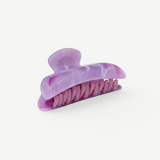 KABE SHOP INC Midi Heirloom hair claw in marbled purple Italian acetate with reinforced hardware