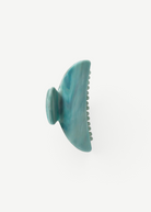 KABE SHOP INC Midi Heirloom hair claw in marbled teal Italian acetate with a double-walled design