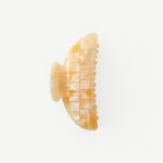 KABE SHOP INC Midi Heirloom hair claw in a cream checkered Italian acetate with reinforced hardware