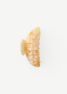 KABE SHOP INC Midi Heirloom hair claw in a cream checkered Italian acetate with reinforced hardware