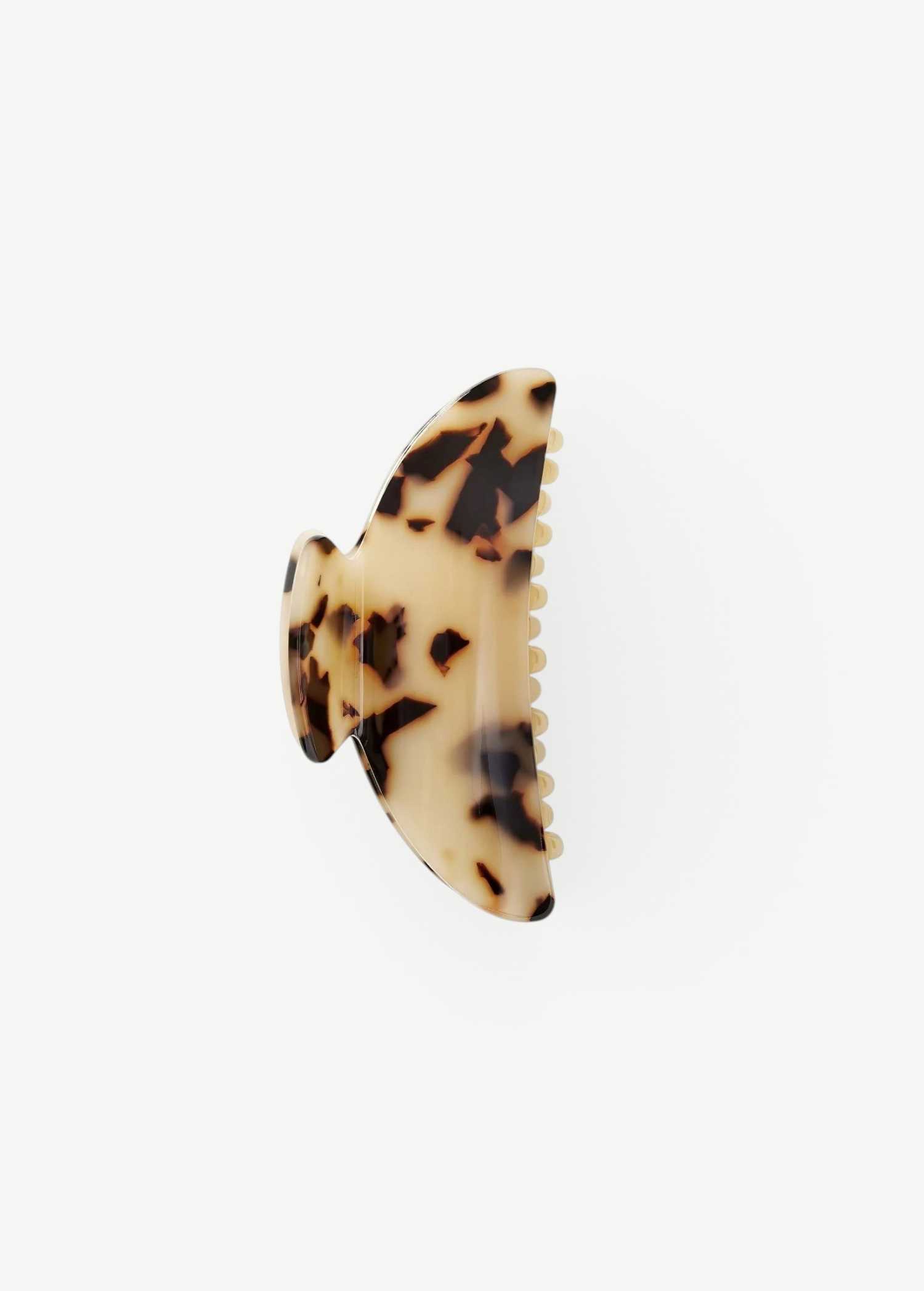 KABE SHOP INC Midi Heirloom hair claw in a brown and cream tortoiseshell Italian acetate finish