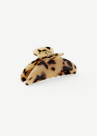 KABE SHOP INC Midi Heirloom hair claw in a beige and brown tortoiseshell Italian acetate with reinforced hardware.
