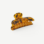 KABE SHOP INC Midi Heirloom hair claw in a brown tortoiseshell pattern, handcrafted from durable Italian acetate.