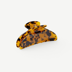 KABE SHOP INC Midi Heirloom hair claw in a brown tortoiseshell Italian acetate finish with reinforced hardware.