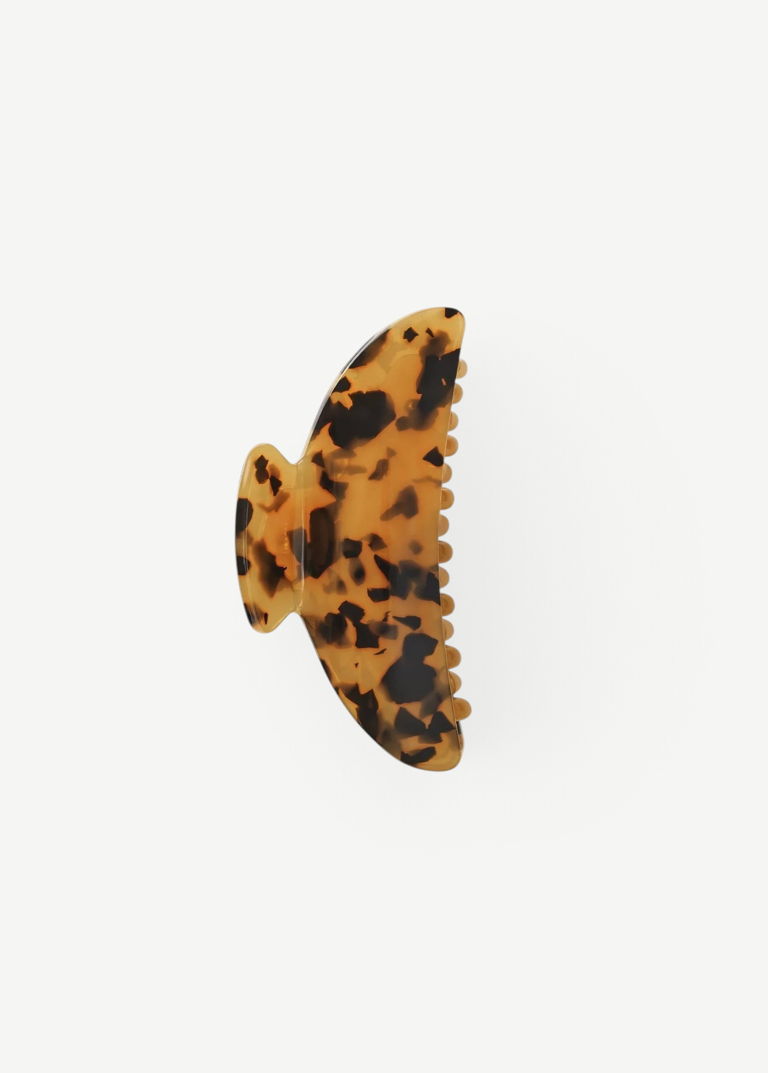 KABE SHOP INC Midi Heirloom hair claw in brown tortoiseshell Italian acetate with a double-walled design