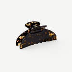 KABE SHOP INC Midi Heirloom hair claw in a glossy brown tortoiseshell Italian acetate with reinforced hardware.