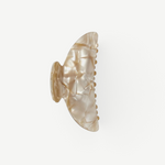 KABE SHOP INC Midi Heirloom hair claw in pearlescent beige Italian acetate with a double-walled design.