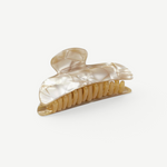 KABE SHOP INC Midi Heirloom hair claw in pearlescent cream Italian acetate with a double-walled design.