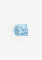 KABE SHOP INC handcrafted light blue checkered mini claw clip made from Italian bio-acetate for all hair types