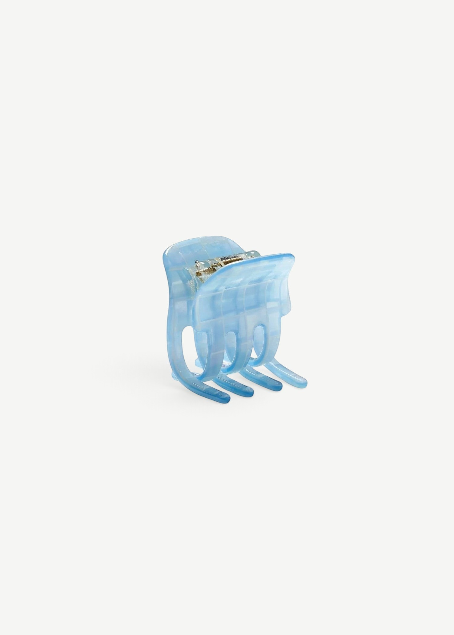 KABE SHOP INC handcrafted light blue mini claw hair clip made from Italian bio-acetate for all hair types