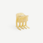 KABE SHOP INC handcrafted mini claw hair clip in translucent cream Italian bio-acetate for all hair types