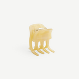 KABE SHOP INC handcrafted mini claw hair clip in translucent cream Italian bio-acetate for all hair types