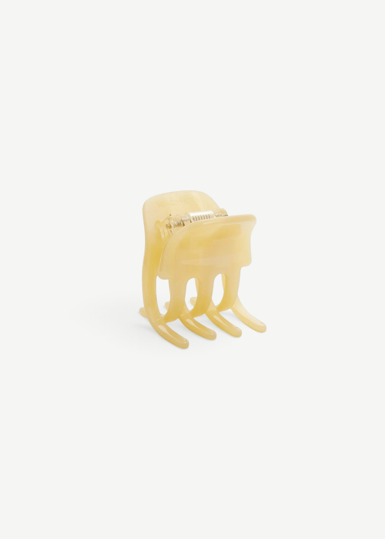 KABE SHOP INC handcrafted mini claw hair clip in translucent cream Italian bio-acetate for all hair types