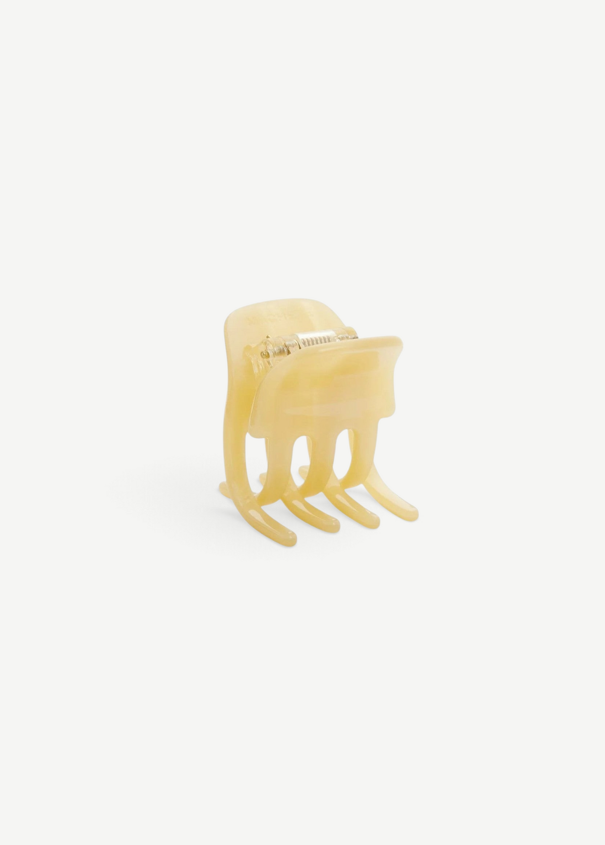 KABE SHOP INC handcrafted mini claw hair clip in translucent cream Italian bio-acetate for all hair types