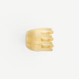 KABE SHOP INC handcrafted mini claw hair clip in translucent cream Italian bio-acetate for all hair types