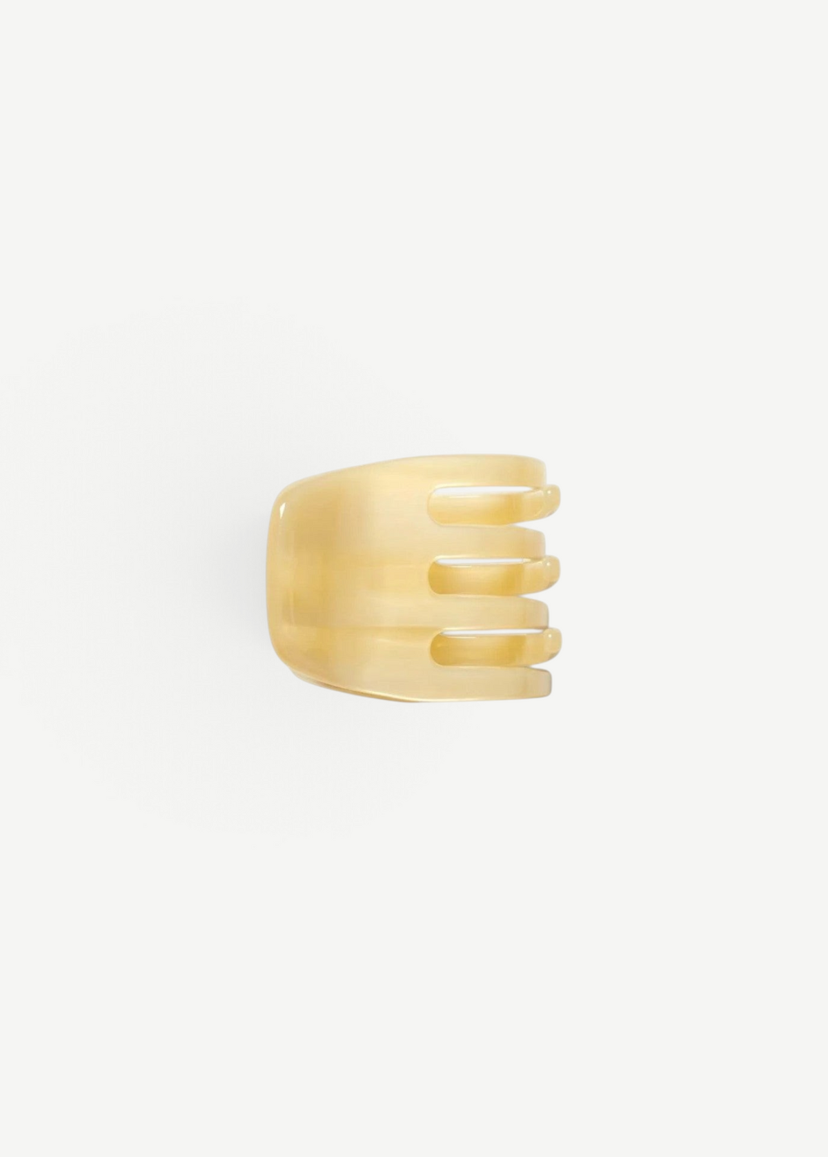 KABE SHOP INC handcrafted mini claw hair clip in translucent cream Italian bio-acetate for all hair types