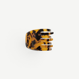 KABE SHOP INC handcrafted mini claw hair clip in a brown and black tortoiseshell Italian bio-acetate pattern