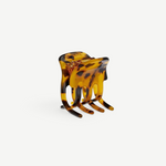 KABE SHOP INC handcrafted mini claw hair clip in a brown tortoise shell pattern made from Italian bio-acetate.