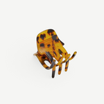 KABE SHOP INC mini claw hair clip in brown tortoise shell Italian bio-acetate for all hair types