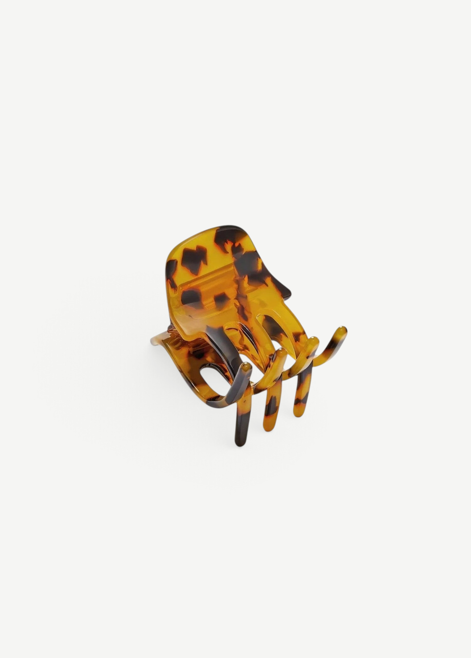 KABE SHOP INC mini claw hair clip in brown tortoise shell Italian bio-acetate for all hair types
