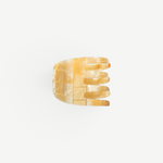 KABE SHOP INC mini claw hair clip in a beige pearlescent Italian bio-acetate finish for all hair types.