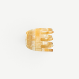 KABE SHOP INC mini claw hair clip in a beige pearlescent Italian bio-acetate finish for all hair types.