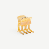 KABE SHOP INC mini claw hair clip in a translucent cream and beige marbled Italian bio-acetate finish