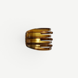 KABE SHOP INC handcrafted mini claw hair clip made from brown Italian bio-acetate for all hair types