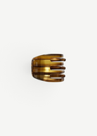 KABE SHOP INC handcrafted mini claw hair clip made from brown Italian bio-acetate for all hair types
