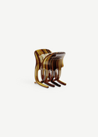 KABE SHOP INC handcrafted mini hair claw clip in brown tortoise shell Italian bio-acetate for all hair types