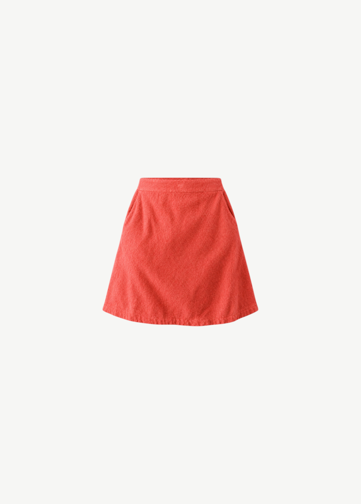 KABE SHOP INC Dolce skirt in vibrant red with a feminine A-line silhouette and side pockets