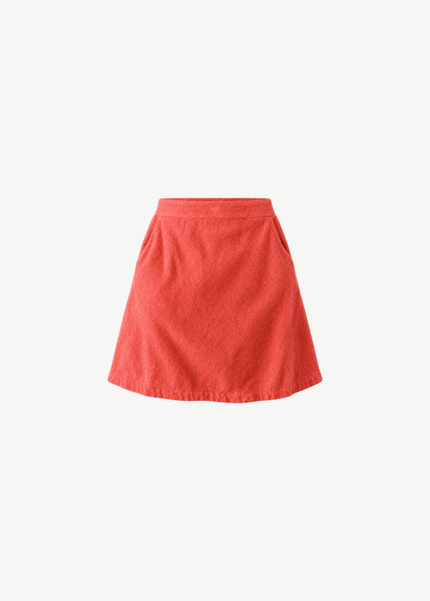 KABE SHOP INC Dolce skirt in vibrant red with a feminine A-line silhouette and side pockets