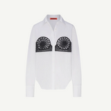 Maren Poplin Crochet Button Up