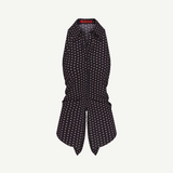 Loch Sleeveless Crepe Button Up